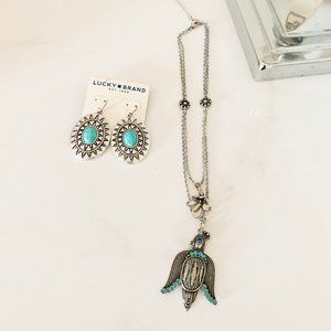 LUCKY BRAND SILVER WITH TURQUOISE SET